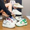 2025 Summer New Women's Slim Fit Platform Chunky Dad Shoes College Style Thick Sole Heightening Sporty Sneakers