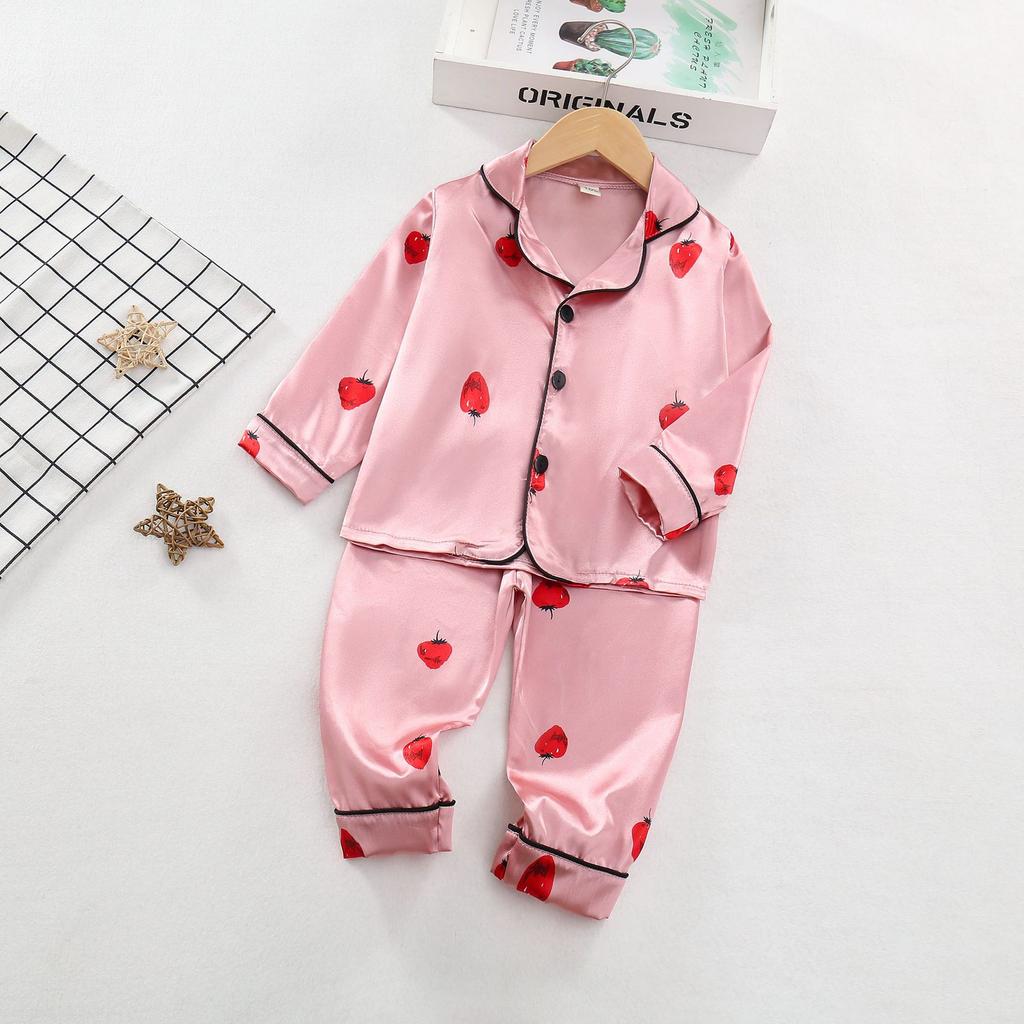 Осенний комплект одежды для девочек, детская пижама, рубашка с длинными рукавами и штаны, комплект из двух предметов, детская одежда для сна, одежда для малышей, костюм для младенца