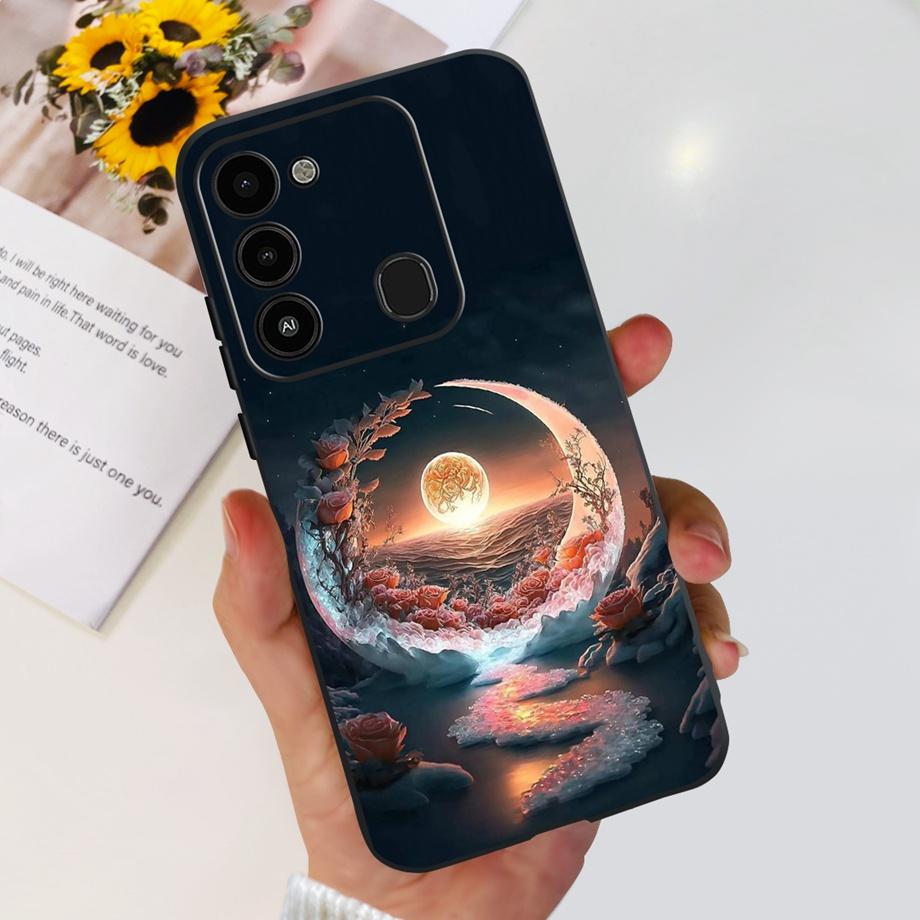 For Tecno Spark 8c spark8 Phone Case Spark GO 2022 Back Cover Matte Soft TPU Silicone Bumper Child Fashion Cartoon Pattern Funda
