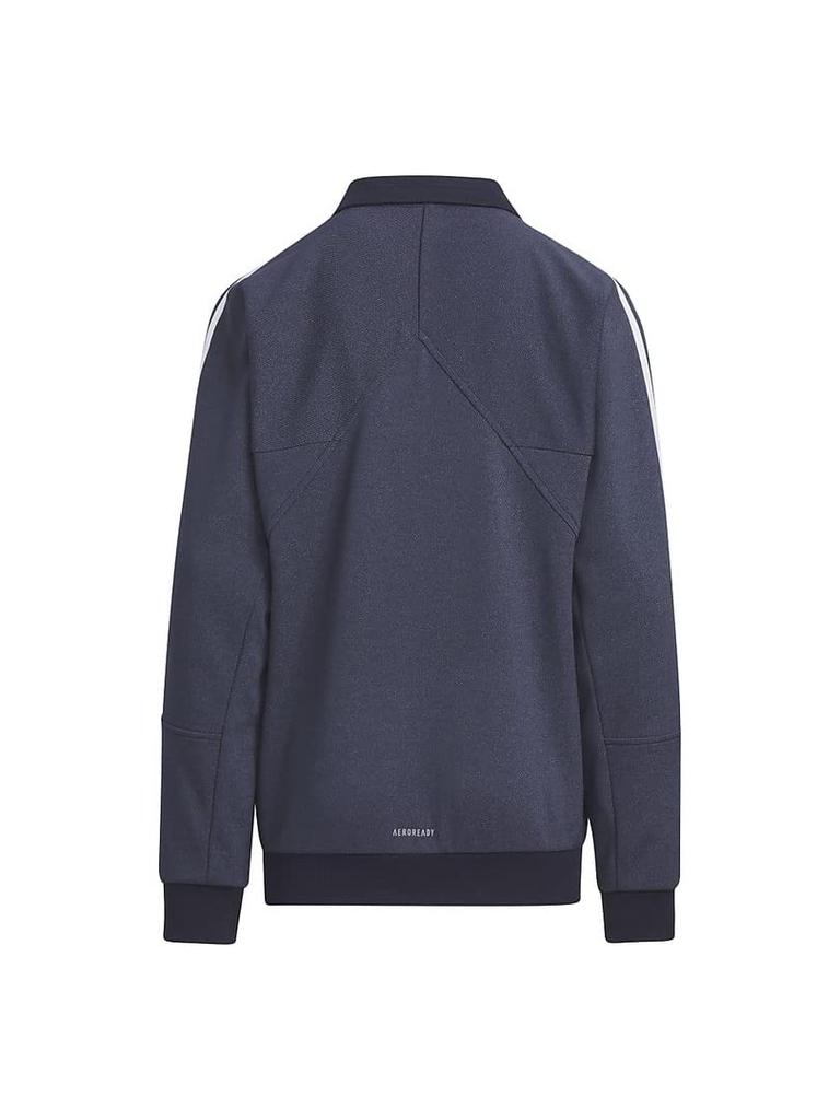 Спортивная куртка Adidas Tiro AEROREADY из джинсовой двойной вязки с длинным рукавом, стандартный крой, детская спортивная одежда, для подростков, для детей, 120 см, темно-синий