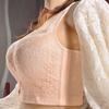 C-E Large Size Breast Thin No Steel Ring Without Sponge Gathered A Pair of Milk Underwear Women's Breathable Anti -light Full Cup Lace Lace Decoration