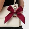 Fashion Pearls Cherrys Star Keychain with Ribbon Bowknot Handmade Sturdy Alloy Resin Charm for Women Ladies Daily Use