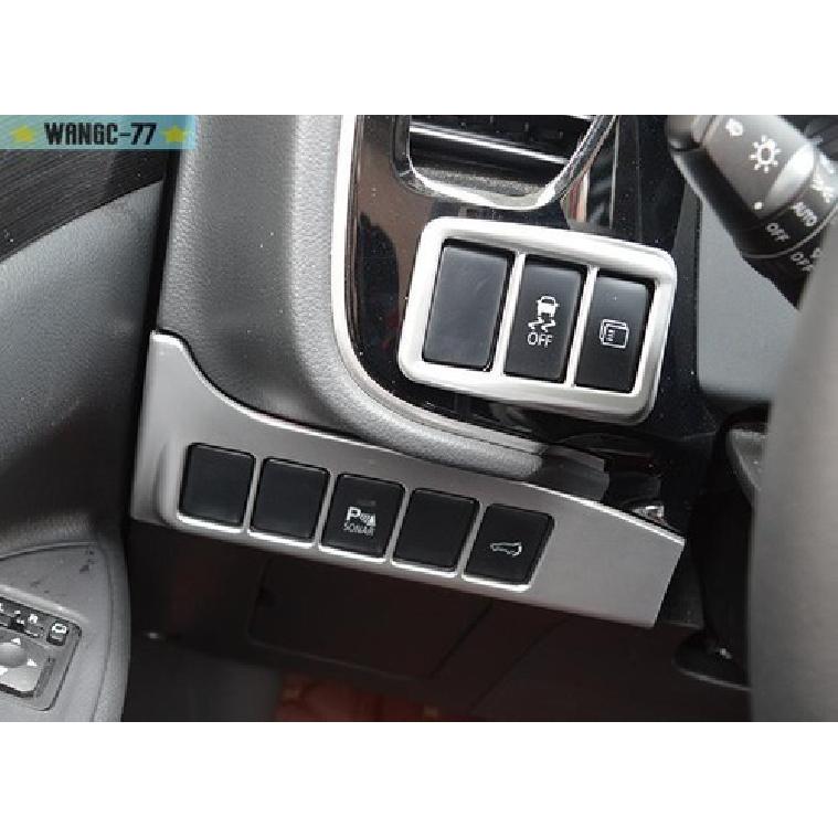 Для Mitsubishi Outlander 2013-20 Серебристая Накладка Рамки Кнопки Фары Декор