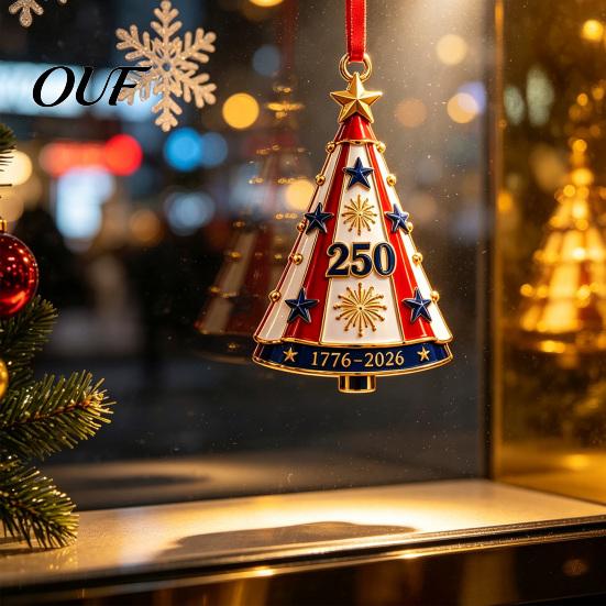 Acrylic Christmas Hanging Accents Patriotic Tree Ornaments, Holiday Pendant for Independence Day, Seasonal Festive Gifts Indoor Outdoor Decor