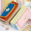 Desktop Storage Korean Star Pencil Bag Multiple Pockets Layers Stationery Storage Bag  Boys Girls