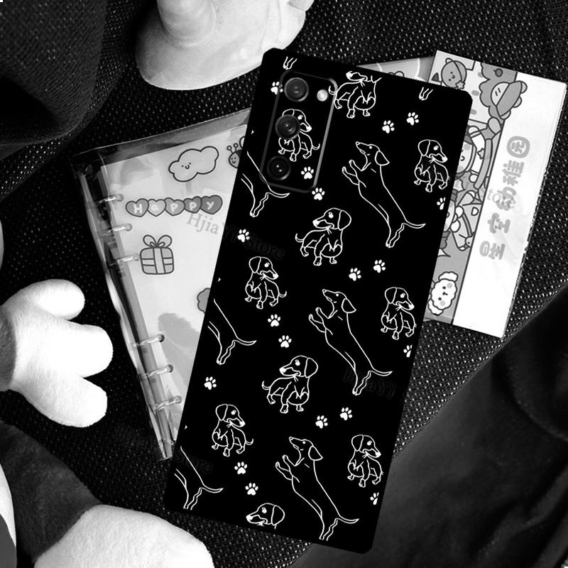 Милый чехол с изображением собаки таксы для Samsung Galaxy S20 FE S21 Ultra Note 20 Note 9 10 S8 S9 S10 Plus, чехол для телефона
