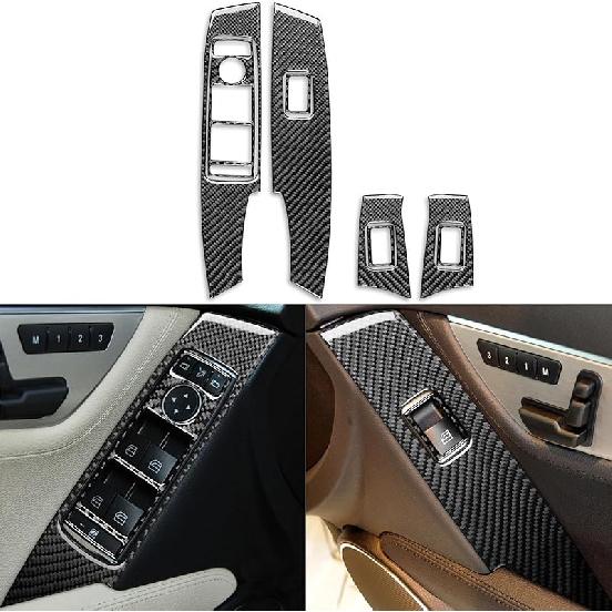 NVCNX Углеволокно Совместимо с Mercedes-Benz C-Class W204 C250 C300 C350 C63 AMG 2008 2009 2010 2011 2012 2013 2014 Седан Аксессуары Дверная панель