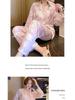 Stay-at-Home Loose Spring/Summer Ice Silk Pajamas: Long Sleeve Loungewear Set with Exquisite Texture