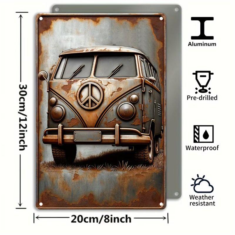 Винтажный металлический жестяной настенный плакат-вывеска 20x30см