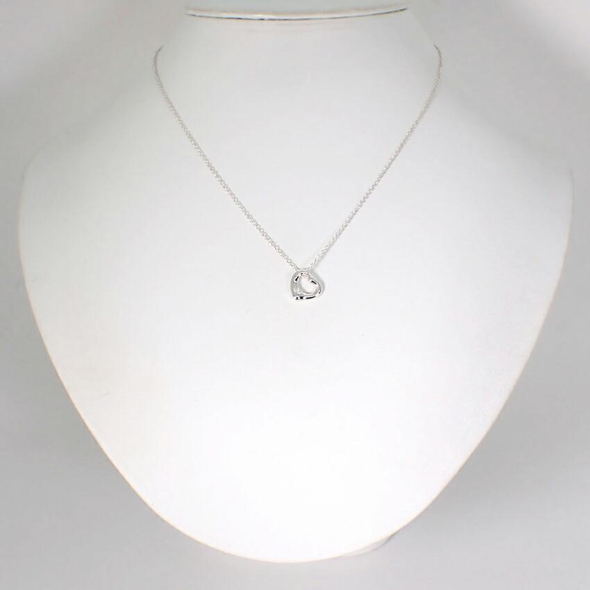 [Б/у] TIFFANY/Tiffany 925 Open Heart Pendant/Necklace/g411-55