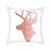 Ins Nordic Style Short Plush Linen Pillowcase Single-sided Printed Cushion Cover Pillowcase