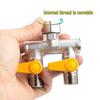 All-Copper 4-Point Gas and Water Union Tee Ball Valve