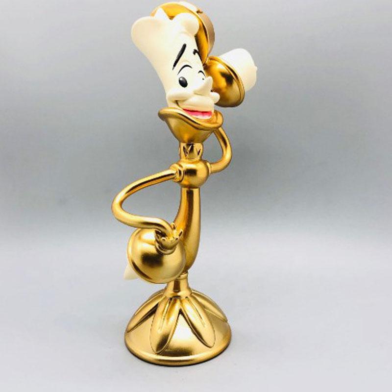 Anime Figure Beauty And The Beast Lumiere Night Light Candlestick Cogsworth Clock Desktop Decoratio Toys Durable Gift