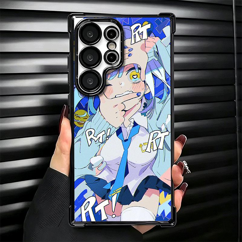 Аниме Кавайная Девушка Ins Стиль Покрытие Чехол для Телефона Для Samsung Galaxy S24 S25 FE S26 Edge S23 Ultra S22 S21 Plus S20 Противоударный Airaba