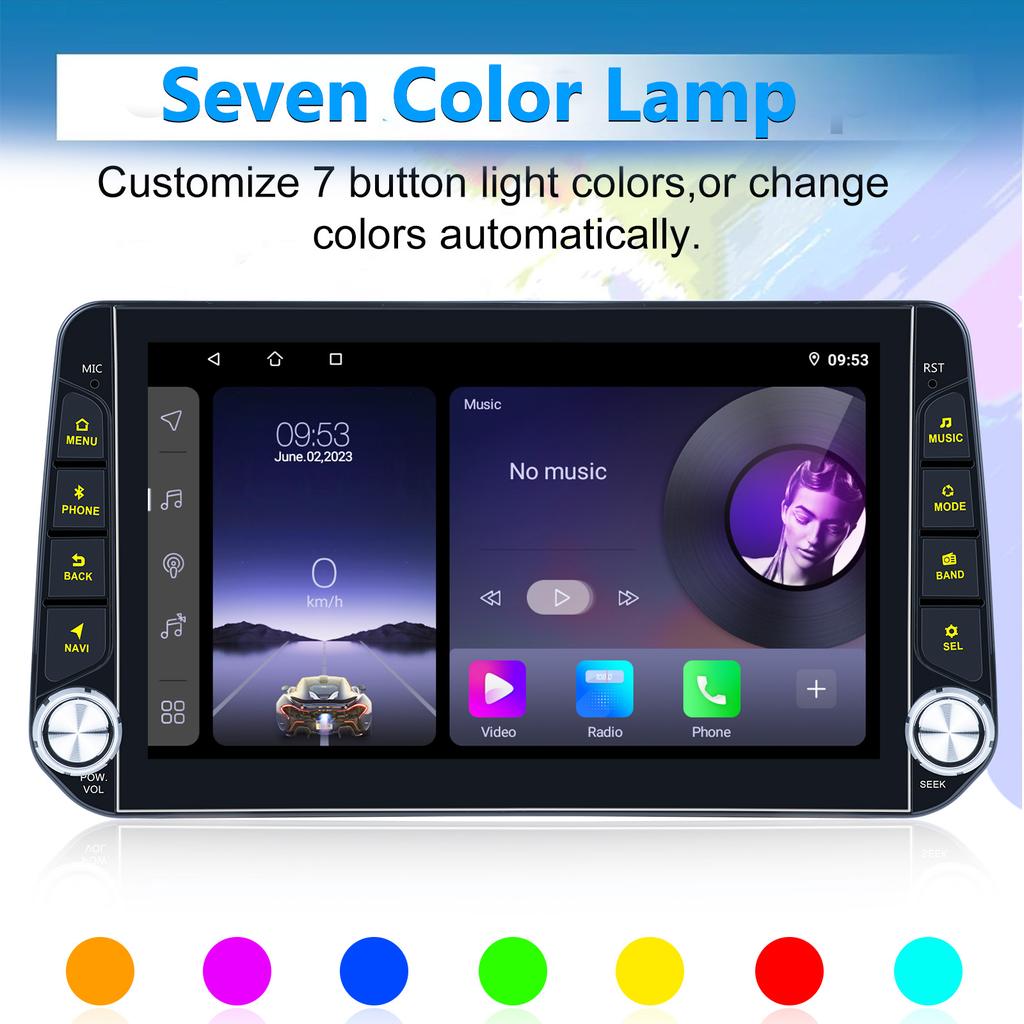 10.1 Inch Android 4-core / 8-core Car Radio Multimedia Player Double Knob Gps Navigation