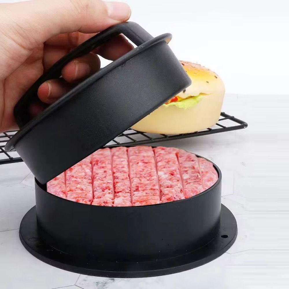 Round Shape 3 in 1 Burger Press Non Stick Patty Maker Mold Stuffed Burger Patty Press  Home Cooking