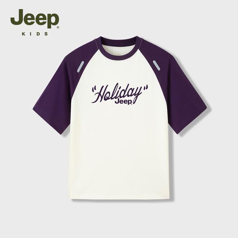 Jeep Детская классная и дышащая уличная футболка с коротким рукавом