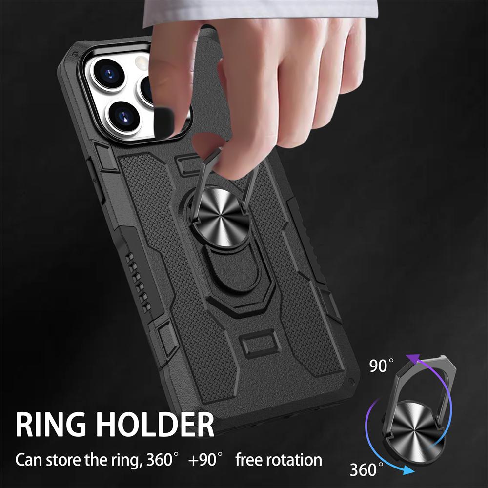Case For iPhone 15 Pro Max 14 13 12 11 Magnetic Holder Ring Case For iPhone XR XSMax 8 7 Plus SE2020 Shockproof Armor Back Cover