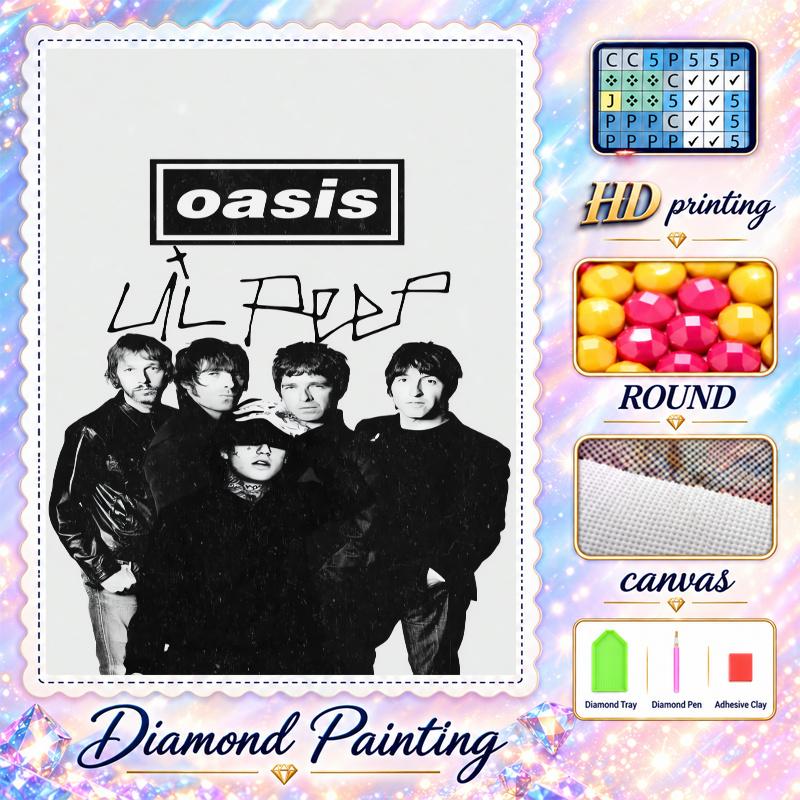 Oasis Diamond Painting Kit 5D Full Drill DIY Diamond Mosaic Wall Art Home Decor