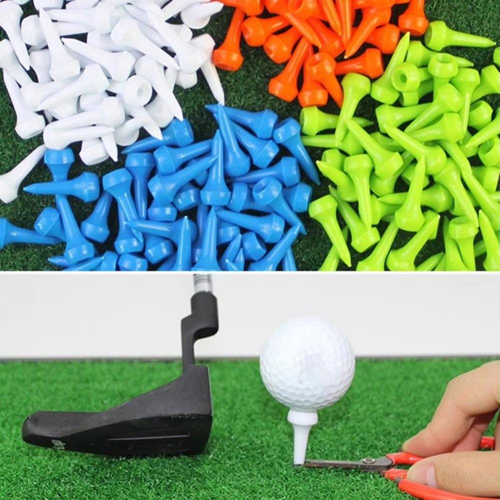 50pcs Multi-Color Golf Ball Pegs Precise Swing Golf Tee Designed Mushroom Ball Nail Training Aid