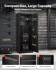 6-8 Gun Safe, Long Gun Cabinet for Rifles and Pistols, Quick Access Fireproof Rifle Safe with 3 Ammo Slots and 2 Adjustable Racks, Large Digital