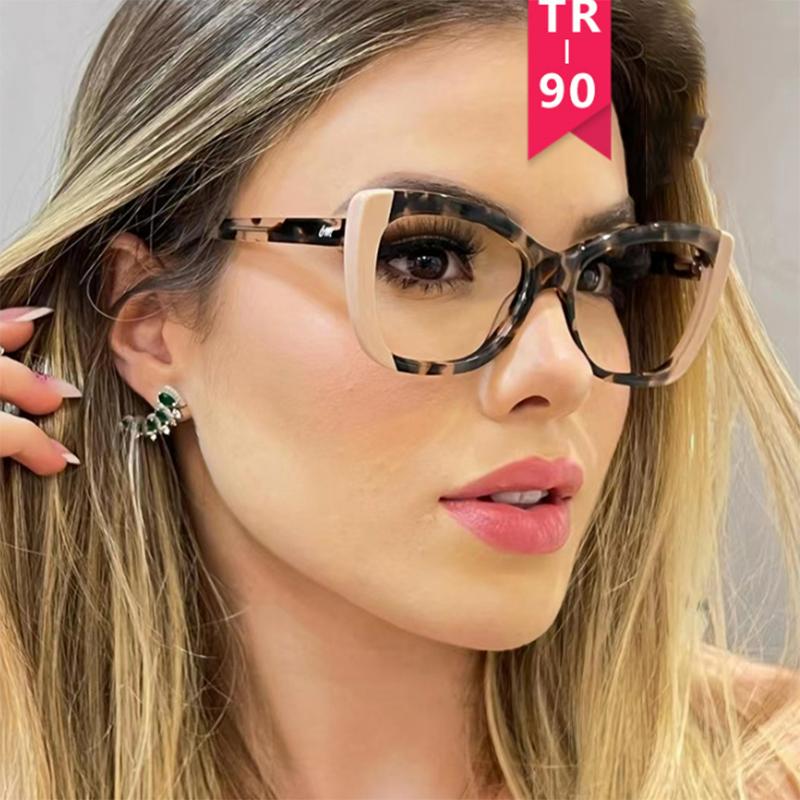 Квадратная оправа «кошачий глаз», очки с прозрачными линзами для близорукости, очки для ботанов, диоптрии от -0,5 -1,0 -2,0 -3,0 -4,0 до -6,0