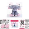 Adorable Peek-a-boo Elephant Singing Baby Plush Toy For Kids In Pink And Gray