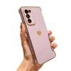 Чехол с гальваническим покрытием и сердечком для Samsung Galaxy S25 S24 S23 Ultra Plus FE A16 A26 A36 A56 A15 A25 A35 A55 A14 A24 A34 A54