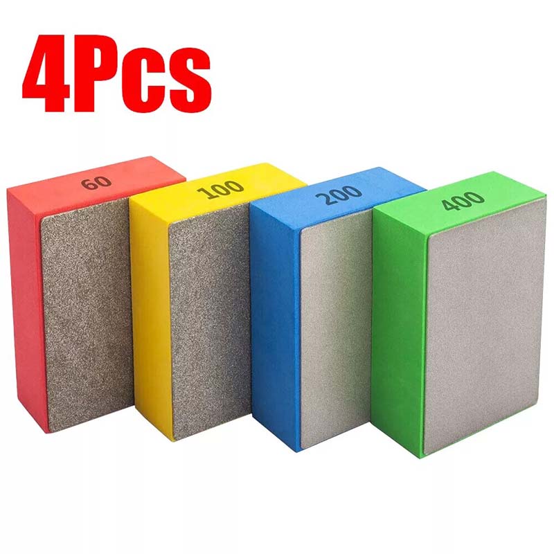 4x алмазный шлифовальный диск ручная полировальная колодка шлифовальный блок для плитки стекла мрамора