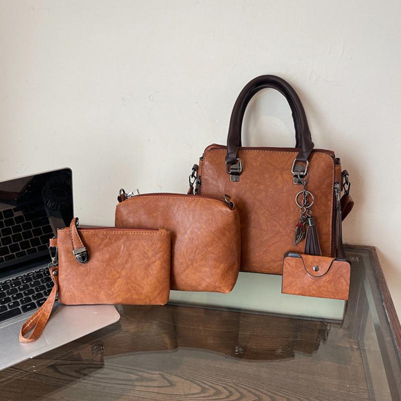 Luxury Brand 4 Psc/set Women's Handbags Large Capacity Crossbody Bag Ladies PU Leather Tote Fashion Shoulder Bags KTY