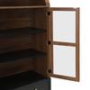 Chest of Drawers Storage Cabinet with Adjustable Shelves, Modern Retro Storage Cabinet made of Curved Glass, Adjustable Shelves, Luxurious Sideboard