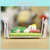 Cute Driving Cartoon Car Motorcycle Sleeping Scene Mini Model Decor Ornament