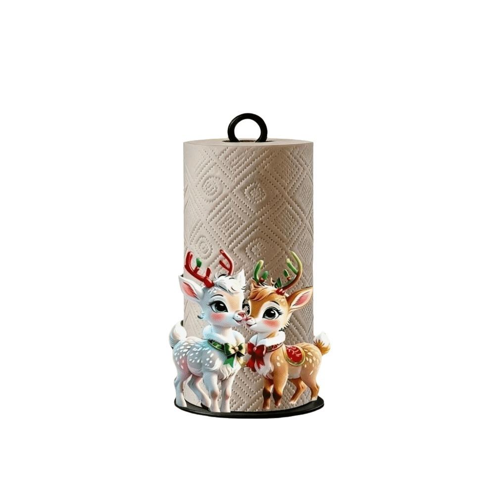 2D Flat Santa Claus Towel Stand Acrylic Roll Paper Towel Holder Parties