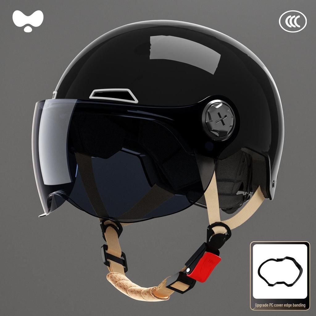 3C Certified Unisex Electric Vehicle Double Visor Motorcycle Helmet, Winter-Ready for Adults