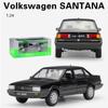Welly 1:24 масштаба VW Santana, модель автомобиля из сплава, литье под давлением, металлические игрушечные автомобили, модель автомобиля, высокая имитация, коллекция, детские подарки