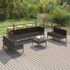 Day and Night - Day and Night Garden Furniture Set 9 Pieces and Gray Synthetic Rattan Cushions