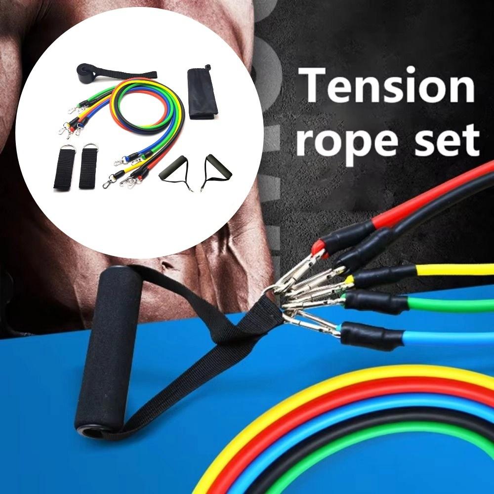 Набор из 11 шт./набор эластичных TPE жгутов с защитой от разрыва, прочный набор тяговых жгутов, фитнес-оборудование