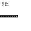 uxcell Sticky Workbench Ruler, Workbench Fabric Measuring Stickers, PVC Straight Track Measuring Tape, 30cm Left-Right Surveying Tape, Black, Pack of