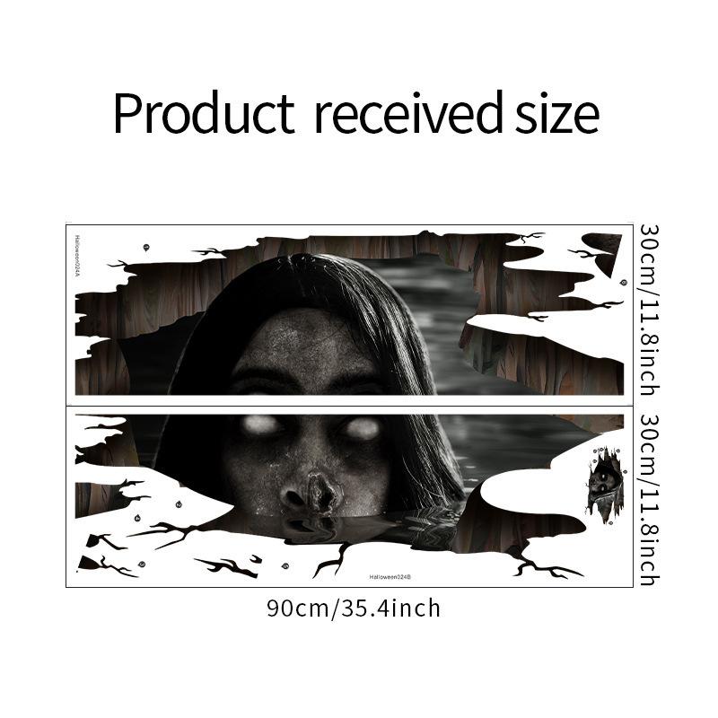 3D Хэллоуин Наклейки на стену Привидение Хэллоуин Наклейки на стену Пол Украшения Съемные Страшные Украшения для Окна Стены Пола