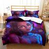 Комплект с принтом на рождественскую тему, помещенный в комплект подушек Комплект постельного белья из трех предметов Blame Dark Black Skull