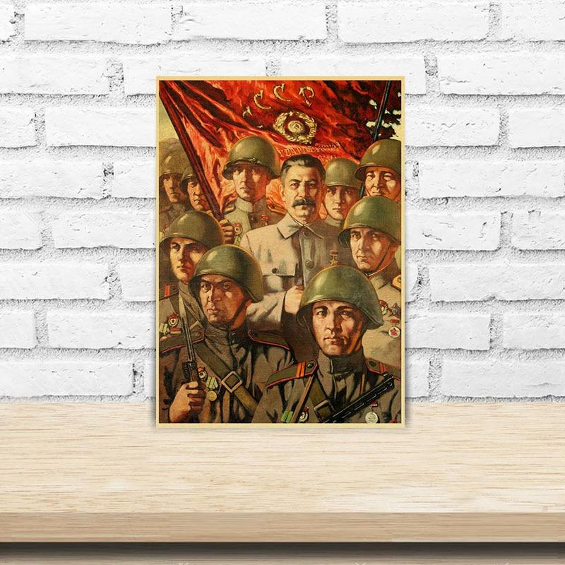 Soviet Union Propaganda Vintage Poster Aesthetic Kraft Paper USSR CCCP Prints Room Decoration Accessories Home Decor Pictures