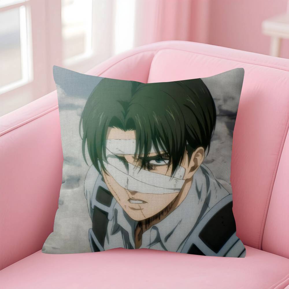 Anime Attack on Titan Levi Ackerman   Cushion Cover Car Throw Pillow Case For Sofa Car Christmas Gift