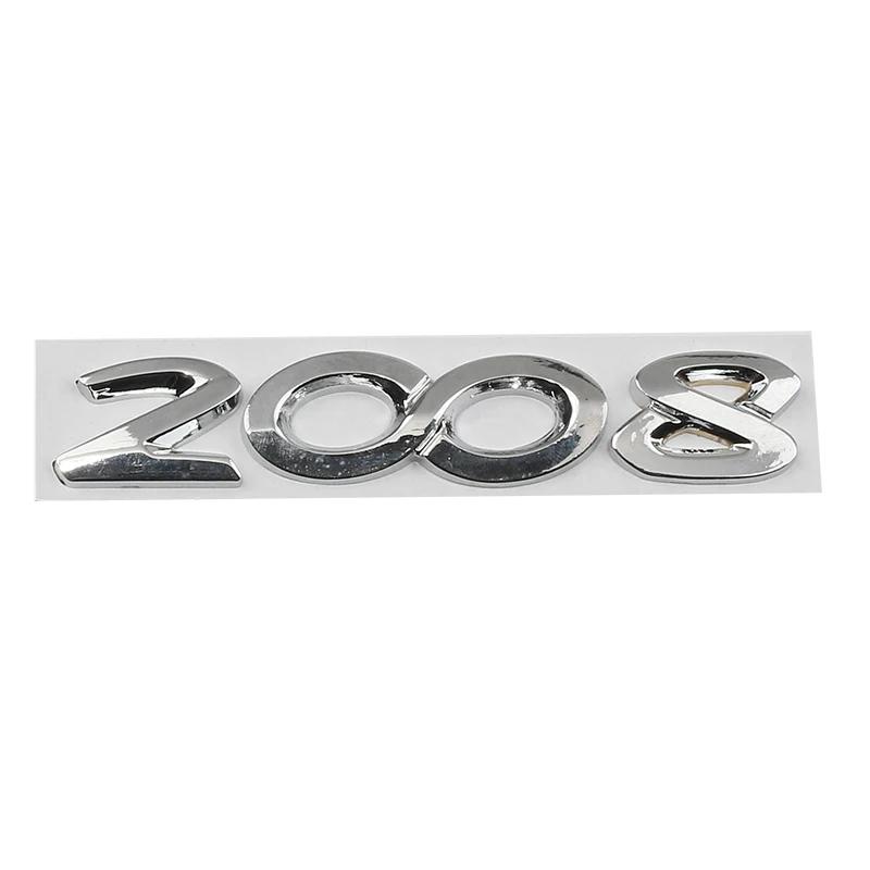 Car Metal Rear Trunk Boot Letters Logo Badge Emblem Decal Sticker For Peugeot 2008 3008 4008 5008 Styling Decoration Accessories