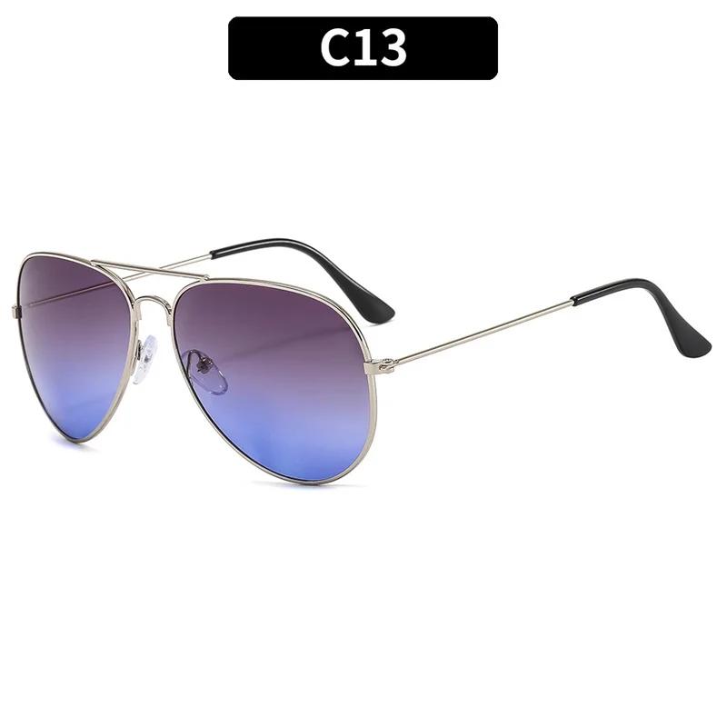 Роскошный бренд Двойной мостик авиационные солнцезащитные очки для женщин и мужчин сплав оправа пилот океан градиентные линзы солнцезащитные очки для женщин и мужчин очки