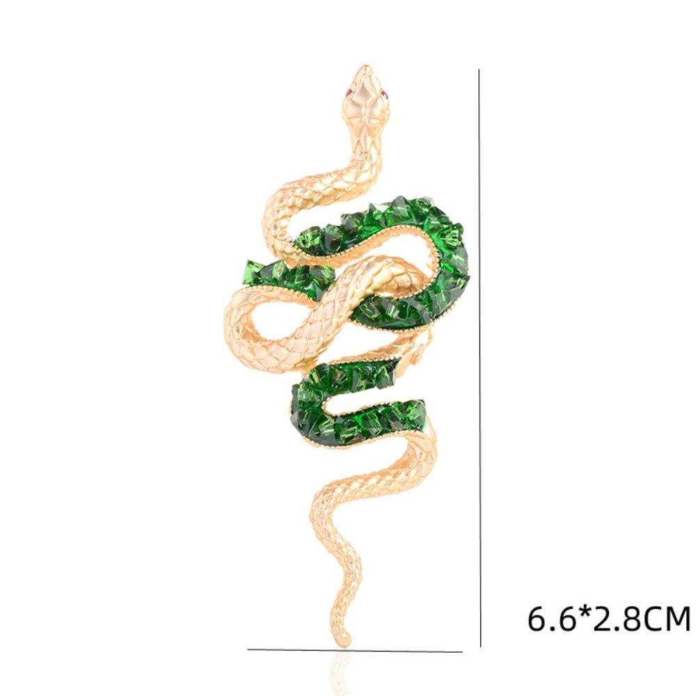 Sparkling Rhinestone Animal Collar Pins Minimalist Snake Lapel Pin  Snake New Year