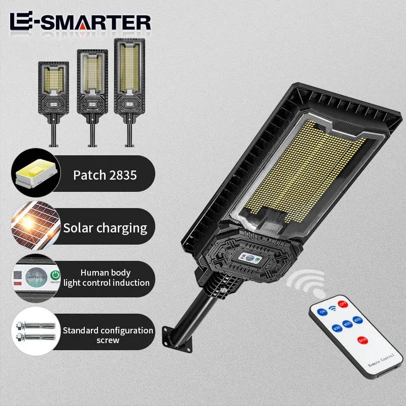 Мощные уличные солнечные фонари, светодиодные садовые лампы, лампы на солнечных панелях, водонепроницаемый датчик движения, уличный фонарь
