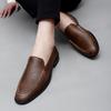 Мужские туфли на плоской подошве из натуральной кожи, мужская повседневная обувь, роскошные брендовые мужские удобные мокасины, дышащие туфли для вождения без застежек