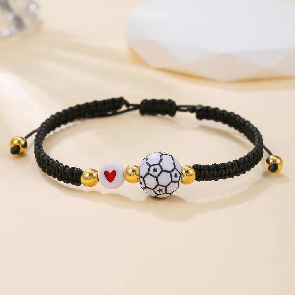 Hot Sale New Ball Football Rugby Bracelet Sports Bracelet Weaving Adjustable Bracelet Jewelry