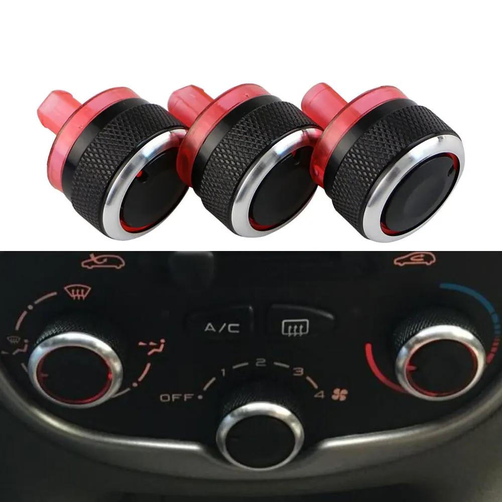 Для Peugeot 206 207 2006 - 2011 для Citroen C2 2007 - 2011 Ручка кондиционера 3 шт. Кнопка-ручка переключателя управления теплом кондиционера
