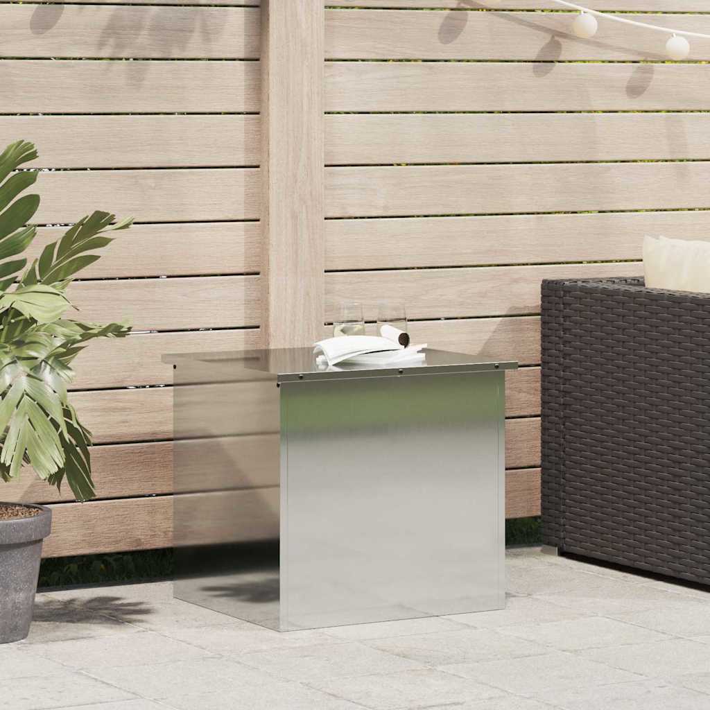 Outdoor Storage Box Silver 55 x 50.5 x 50 cm Steel